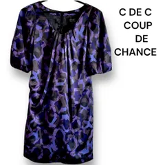 a-05　【日本製】　【レア】　C DE C COUP DE CHANCE ミニワンピース　サイズ34　チュニック　総柄　カラフルデザイン　ゆったり 大きいサイズのサムネイル