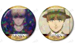 【中古】バッジ・ビンズ アルミン・アルレルト 場面写 ホログラム缶バッジ2個セット 「進撃の巨人」