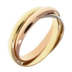 カルティエ CARTIER トリニティ 3連リング サイズ50/JP10 スリーカラ― レディース S#138562