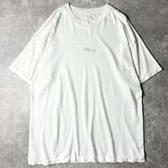 雰囲気系 ~80s ステンシル プリント 半袖 Tシャツ / 80年代 ビンテージ 無地 白 ホワイト シングル ステッチ