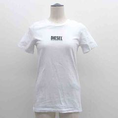 ディーゼル オーバルD カットアウト ロゴ 刺繍Tシャツ ホワイト 白 XS
