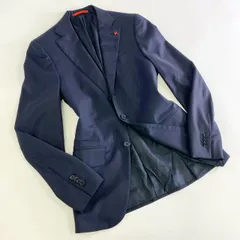 39k13 ISAIA イザイア 3B テーラードジャケット ドレスジャケット サイズ42 8R ネイビー メンズ 男性用 本切羽のサムネイル
