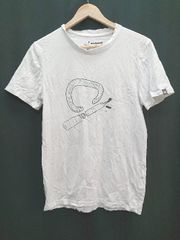 ◇ MAMMUT マムート フロントプリント 半袖 Tシャツ カットソー サイズM オフホワイト ブラック系 メンズ P  【1308160078853】