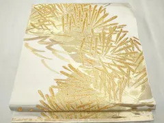 平和屋着物●西陣　川島織物　六通柄　本袋帯　松　金糸　正絹　逸品　CAAX1243hy