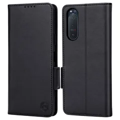 【数量限定】5 5 II 専用 ケース ケース 手帳型 カバー 光沢感 カバー スタンド機能 横開き 手帳型 軽量 薄型 耐衝撃 II 高級 PUレザー Xperia 折り畳み式 手帳型 ケース Xperia 全面保護 耐摩擦 人気(Sony 手帳型-Hoho