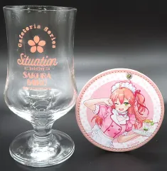 【中古】食器 さくらみこ グラス＆コースターセット 「バーチャルYouTuber ホロライブ Situation hololive -Cafeteria Series- vol.1」