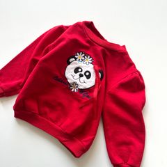 <80-90> vintage oshkosh SW / panda /　kids used 　USA 【23-192】　アメリカ古着　子供古着　スウェット