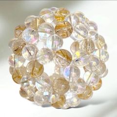 神聖幾何学フラーレン ブラジル産 アイリスクォーツAAA 10mm玉