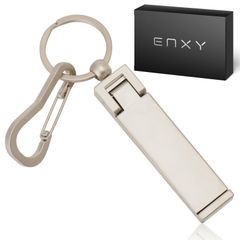 【人気商品】[ENXY] バッグハンガー テーブルフック 耐荷重16㎏ 高強度タイプ スマホスタンド機能付 バックハンガー (マットシルバー)