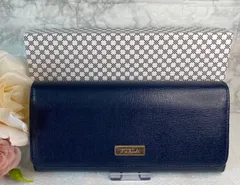 🤍極美品🤍FURLA 長財布　バビロンフラップウォレット　ネイビー　フルラ