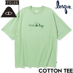半袖TEE Tシャツ POLeR × LESQUE ポーラー レスケコラボ COTTON TEE 251MCV0198 SAGE 日本代理店正規品