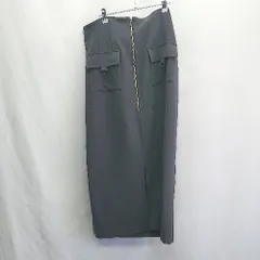 ◇ Θ ROYAL PARTY 大きいサイズ 前面スリット入り ロング丈 タイト スカート サイズ 3XL ダークグレー系 レディース E  【1410290017647】のサムネイル