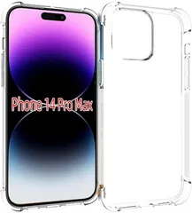 JACRON iPhone14ProMax ケース クリア 6.7インチ 対応 クリアシリコンケース 薄型 柔軟 透明 TPU保護カバー 衝撃吸収 黄変しにくい ストラップホール付き(OIV-2HD-AD655)