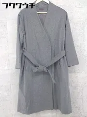 ■ ◎ PROFILE プロフィール ベルト付 長袖 コート サイズ38 グレー レディース  【中古】 【1002802446719】