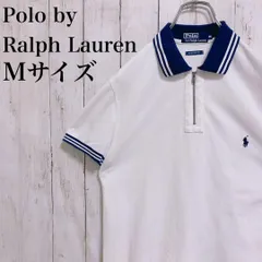 ポロ ラルフローレン 半袖 ポロシャツ ハーフジップ ポニー刺繍 T ゴルフ M used in Japan