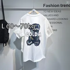 [L 60〜70kg]メンズ ファッション オシャレ 男性用 シンプル 大人 かっこいい カジュアル ストリート ヒップホップ HipHop 夏 半袖 プリント 刺繍 T シャツ スタイル パーソナライズ スタイル 半袖