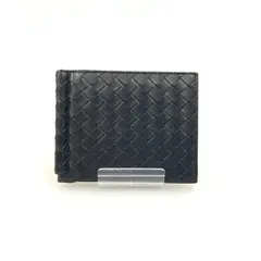 〇〇BOTTEGA VENETA ボッテガヴェネタ イントレチャート マネークリップ付き 二つ折りウォレット ブラックのサムネイル