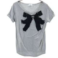 ランバンオンブルー 日本製 半袖 Tシャツ 38 グレー LANVIN en Bleu レディース 古着 【240430】 メール便可