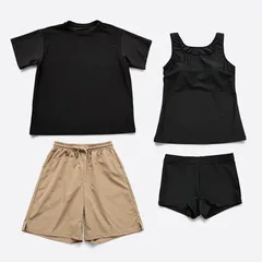 水着 レディース 体型カバー 水着セット Tシャツ 半袖 ラッシュガード レディース ショートパンツ セパレート カバーアップ オーバーTシャツ uvカット UPF50+ 袖付き 上下セット 大きいサイズ 露出控え ノンワイヤー ママ 旅行 aikai04