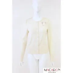 ルネ Rene ミンクファー カーディガン ニット 長袖 36 クリーム色 /AT ■OS レディース René - ルネ Rene ミンクファー カーディガン ニット 長袖 36