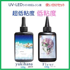 無臭＆直射日光でも黄変ゼロ☆超低粘度レジン液ユキハナ100g×3本