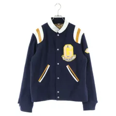 GUCCI (グッチ) GUCCY タイガー刺繍 カレッジデザイン ウール スタジアム バーシティー ボンバー ジャケット ブルゾン ネイビー 495032 Z524Hのサムネイル