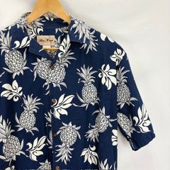 BLUE HAWAII パイナップル柄プリント　コットンアロハ　MADE IN HAWAII サイズⅬ　07032514　861