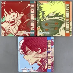 【中古】バッジ・ピンズ [単品] 緑谷出久＆爆豪勝己＆轟焦凍 スクエア缶バッジ3個セット 「僕のヒーローアカデミア 原作バラエティバッグ2021」 ジャンプショップ限定