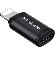 Mcdodo USB-C to ライトニング 変換アダプタ 3A急速充電 高速データ転送(ノートPC間のみ対応) USB-C i-Phone 変換コネクタ アルミ合金外装 タイプCからiOS変換コネクタ iOS  ブラック