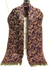 JOHNSTONS OF ELGIN 大判ストール　万葉柄　カシミヤ100％　Z9L08