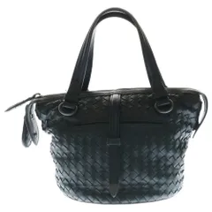 BOTTEGA VENETA (ボッテガヴェネタ) イントレチャート タンブーラ 2WAYバッグ ハンドバッグ ショルダーバッグ ブラック ブラック金具 レザー 535263