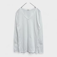 【美品】【アズール】『AZUL basic』[ロンT] 長袖トップス ラウンドネック ホワイト系 白系 薄手 小さいサイズ(S) 商品A2347 管理D