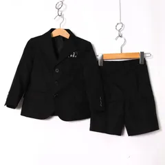 ワンダーファクトリー スーツ 上下セットアップ フォーマル 卒入園式 キッズ 男の子用 100Aサイズ ブラック WANDER FACTORY 【中古】