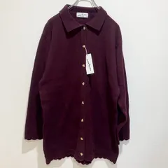 newbasic ニューベーシック　ベルメゾン　新品未使用　タグ付き　レディース　カーディガン　ニットカーディガン　シャツ風　長袖　レギュラーカラー　フロントボタン　無地　ワインレッド　M ～ Lサイズ　体形カバー　毛95％　シンプル　上品　SU472h902