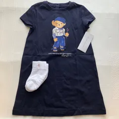 【85/90cm】ベビー（女の子）ワンピース　ベア