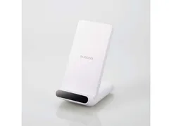 【新品・3営業日で発送】ELECOM エレコム Qi規格対応ワイヤレス充電器／5W／スタンド／ホワイト(W-QS09WH)