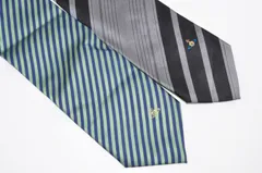 ヴィヴィアンウエストウッド ネクタイ ストライプ グレー グリーン 礼服 Vivienne Westwood