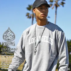 ACE FLAG トレーナー Los Angeles ロサンゼルス スケボー 長袖 スウェット 裏パイル 全4色 エースフラッグ トップス LA ロゴ b系 ヒップホップ ファッション ストリート系ブランド 服 AF-TL-SW-037 2XL 3XL