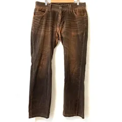 (^w^)b Lee リー 07522 エドウィン コットン ストレッチ デニム パンツ ジーンズ ジーパン ウエスタン 牛革ラベル ヒゲ加工 アメカジ お洒落 ボトムス ブラウン 茶系 メンズ 男性 W32