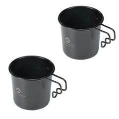 キャンピングムーン(CAMPING MOON) ソロマグ M キャンプ用 マグカップ ブラック 黒 2点セット 210ml SOLO MUG BKS-190-2P