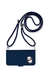 iPhone 16 ProMAX ケース 手帳型 アイフォン16プロマックス スマホケース 携帯ケース かわいい パンダ 可愛い ワンポイント シンプル 透明 クリア おしゃれ パステル ストラップ付 カラー05