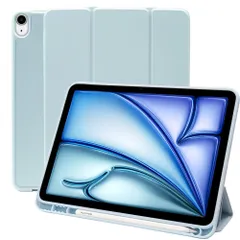 【即日発送】アイパッドエアー ソフトTPU 第5世代 耐衝撃 ペン収納 第4世代 カバー Apple 用 第5/4世代 Pencil (2024) Pro M2 (2025) 対応 M3 アリス ケース 11インチ ブルー Air 水色 iPad factor