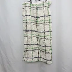 ◇ ⊆ ミラオーウェン ベーシック 膝下丈 フレア スカート サイズ1 ホワイト系 レディース E  【1505220005334】