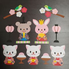 壁面飾り 壁面製作 3月 ひなまつり 雛祭り おひなさま 幼稚園 保育園