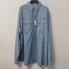 Columbia コロンビア PFG フィッシング シャツ 長袖 サイズXL位 ベンチレーション機能 アウトドア ブルーグレー 水色 05I2402
