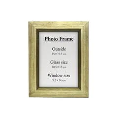 壁掛けポストカードフレーム エメラルドゴールド 額縁 ハガキサイズ A6 インテリア