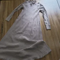 未使用タグ付き。ROPE PICNIC。長袖ワンピース。ライトグレー系。38サイズ。