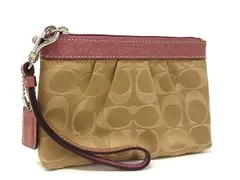 ■美品■ COACH コーチ シグネチャー キャンバス ポーチ マルチケース 小物入れ レディース ブラウン系 DG4181