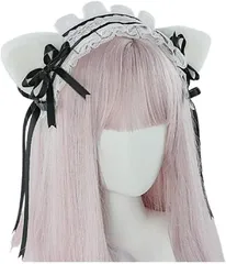 pkpohs ヘッドドレス 猫耳 ねこ耳( ブラック)