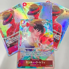 ワンピースカードゲーム モンキー・D・ルフィ OP12-015 SR パラレル 4枚セット 師弟の絆